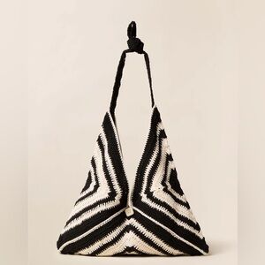 NWOT Faherty Riviera Crochet Bag - Black